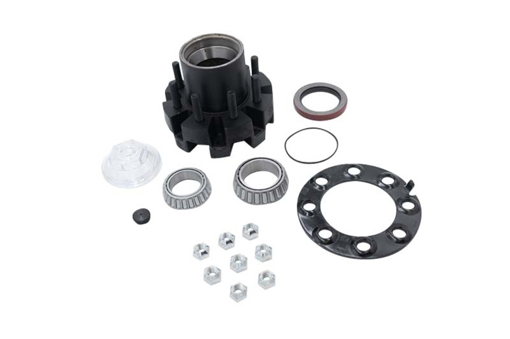 Dexter 8-214-8UC1 Complete Oil Bath Hub Assembly - 8 on 6.5 - 33984/28682 - Fits Dexter 12K Axles -