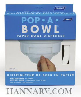 CAMCO 57211 White Pop-A-Bowl Paper Bowl Holder at Sutherlands