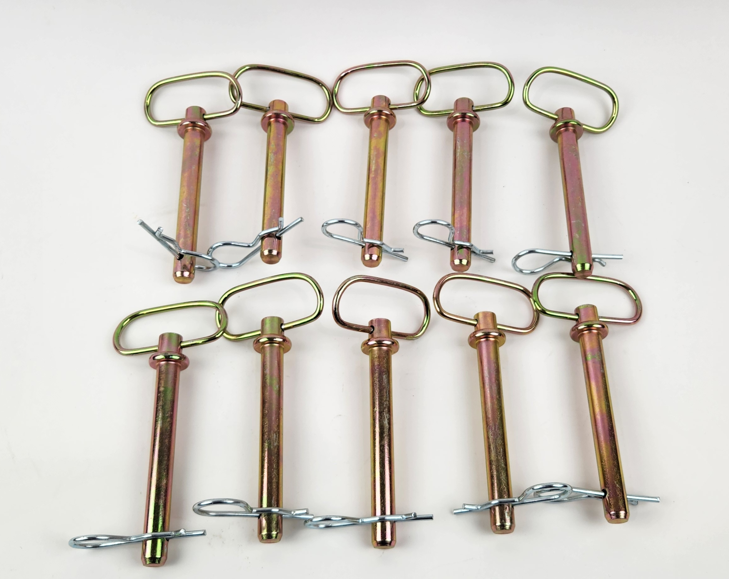 1/2" X 5" Hitch Pin with Keeper- 10 Pack