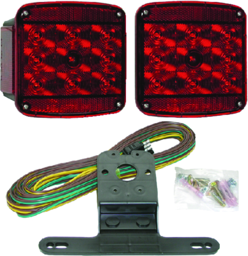 Peterson Manufacturing V941 Piranha Red LED Rear Trailer Light Kit ...