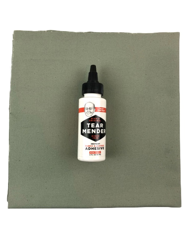 Pop Up Camper Cotton Canvas Patch Repair Kit - Green/Gray