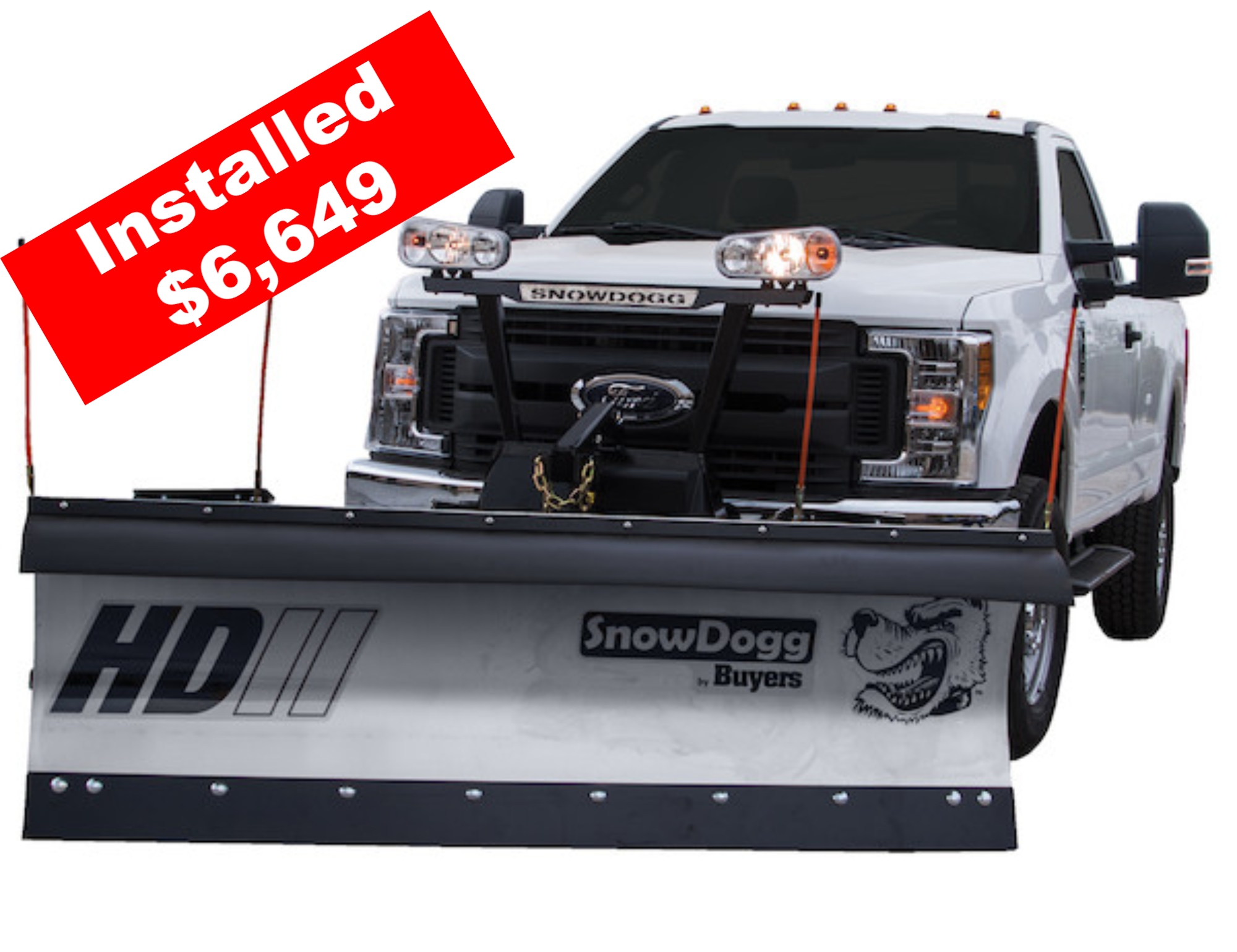 SnowDogg HD80 Stainless Steel Snow Plow - SnowDogg HD Series Plow For 1/2 or 3/4 Ton Trucks